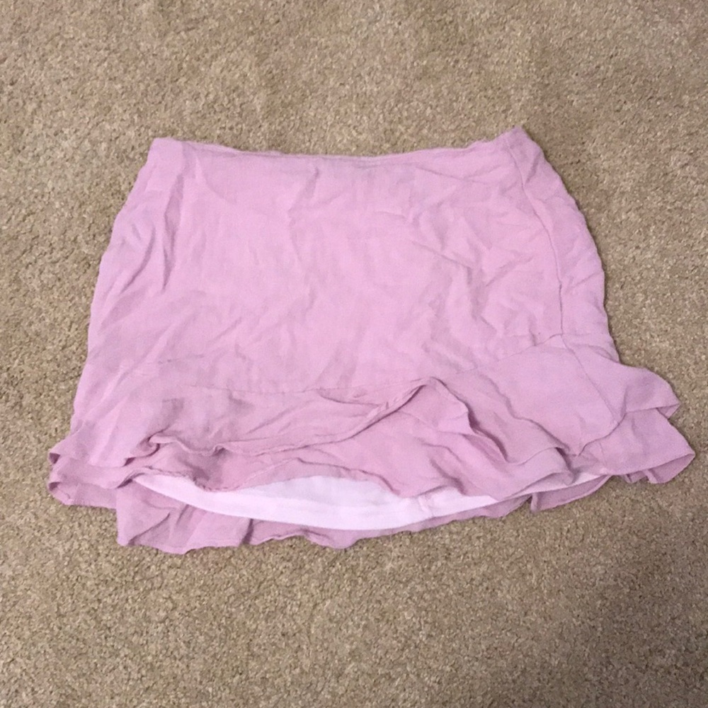 lavender mini skirt
